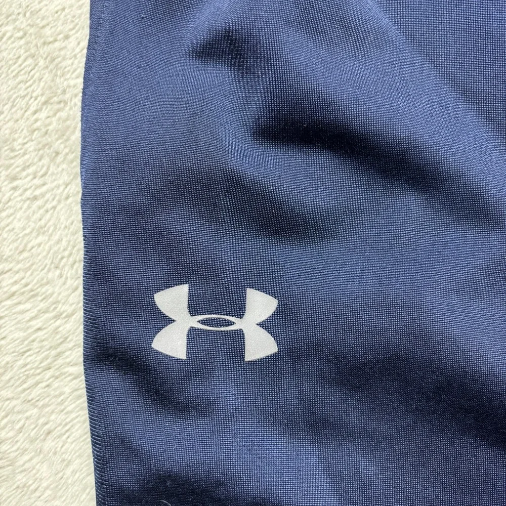 Under Armour Pants‎ Mens XL Warm Up Track Blue Wide Leg Y2K Loose Drawstrings